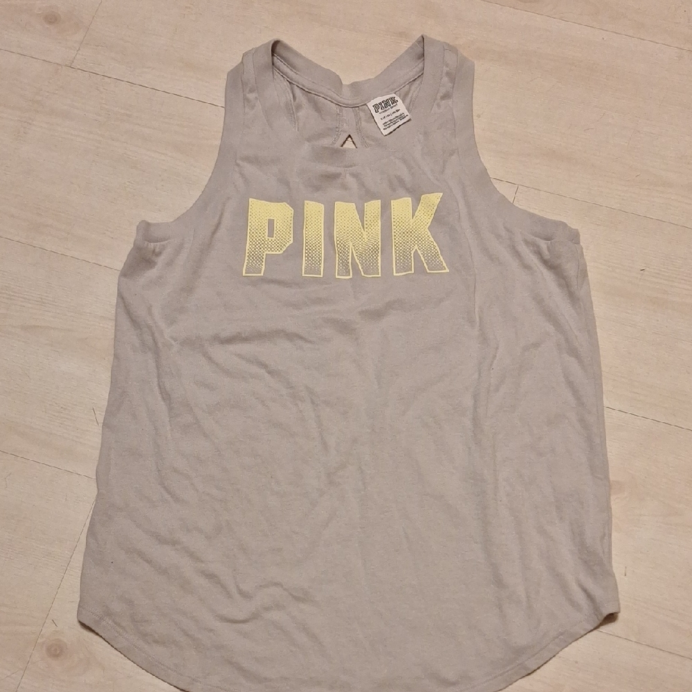 Victoria's Secret Gray Tank Top with Pink Label